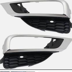 New Pair Left Right fog lights grille covers for 2015 2016 Honda CRV CR-V WITH LIGHTS TOO