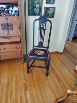 Antique Edwardian Era Wood Side Chair 1(contact info removed)