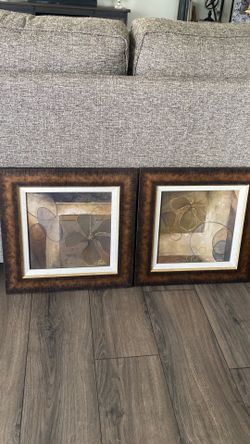 Set of prints in frames