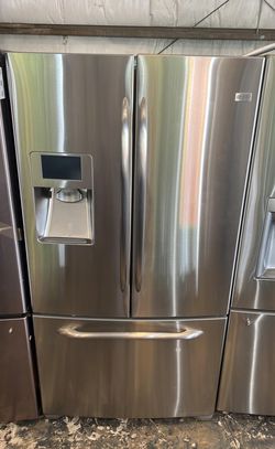 GE 3 Door Stainless Steel Refrigerator Fridge
