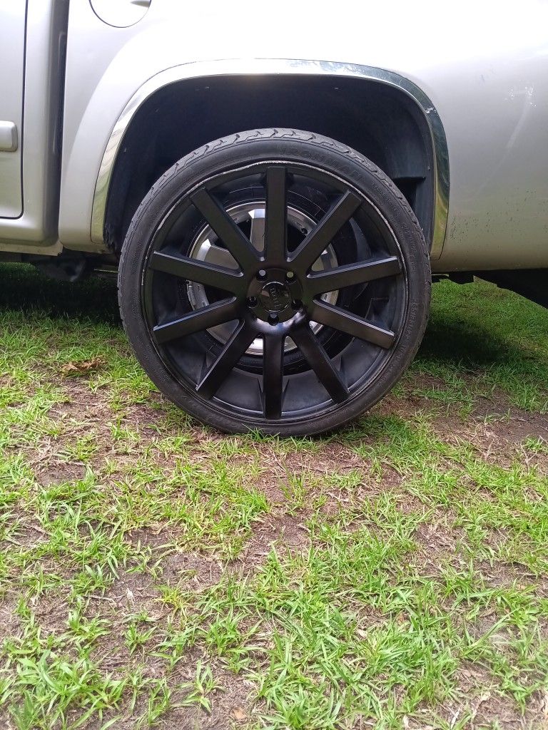 22" DUB wheels and tires