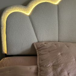 Queen Bed W/ Lighted Headboard