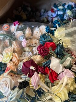 Crafting silk wire stem roses