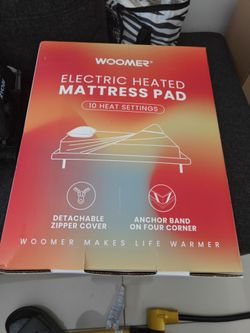 Woomer Electric Heated Mattress Pad NIB
