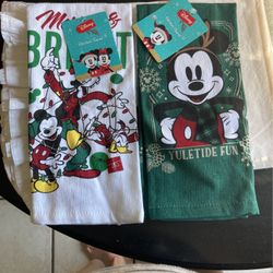 Disney Xmas Towels Both For $8.00
