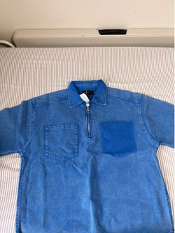 Over Sized Zip up Polo Purple Brand Tee