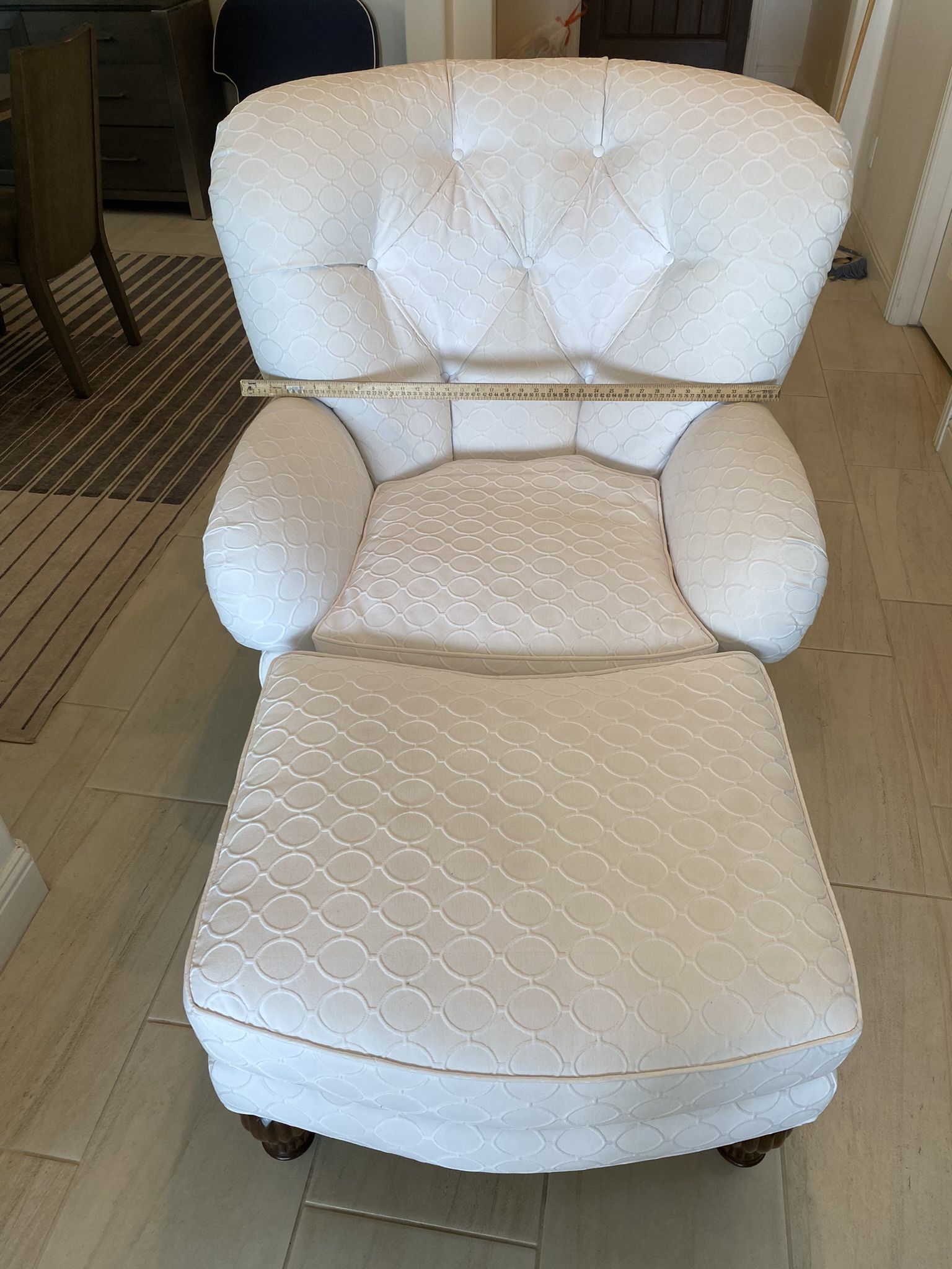 White Chair and ottoman
