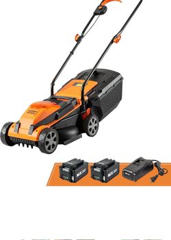 LawnMaster CLM2413A Cordless 13-Inch Lawn Mower 24V Max with 2X4.0Ah Battery and a Charger