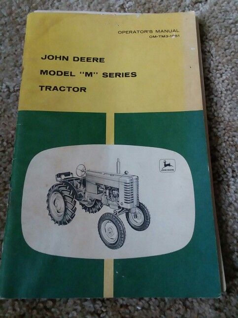 John deer M Seres Manual Tractor