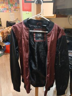 DISTORTION FULL-ZIP FLIGHT BOMBER JACKET 2 TONE