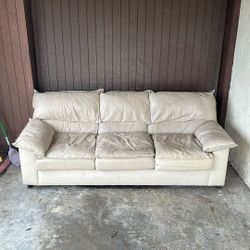 Free White Leather Couch