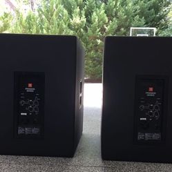 Pair Of JBL PRX818XLF 18” Self-Powered Extended Low-Frequency Subwoofer System 