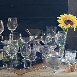 Glassware - Stemmed Wine and martini 