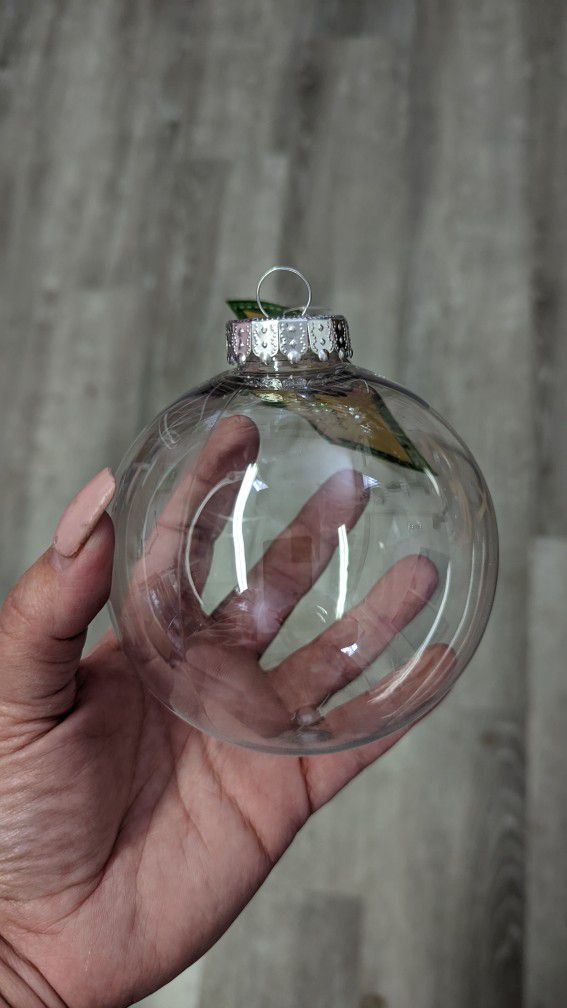 Large 4" Clear Ornaments