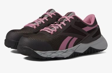 Reebok Work Nanoflex TR Work EH Comp Toe Women's Shoes Brown/Pink : 11 B - Med