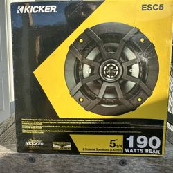 Kicker ESC50 5 1/4 5.25 Co Axial Speakers **NEW**