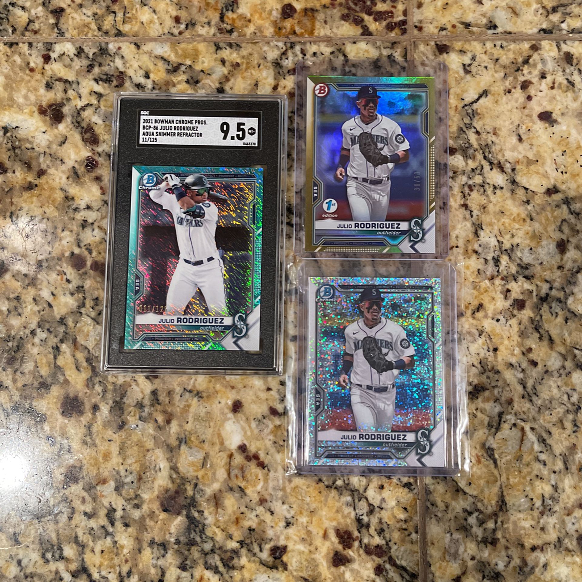 Julio Rodriguez Graded 9.5 MINT Bowman Chrome Rookie Card LOT Mariners RC +  Griffey Upper Deck RC for Sale in Edgewood, WA - OfferUp