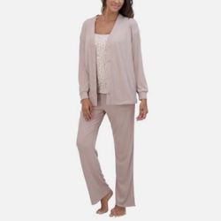 Live 2 Lounge Ladies' 3-Piece Cooling Effects Lounge Set Cardigan, Tank, Pant, S & XS