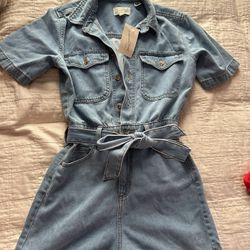 Brand New Jean Romper