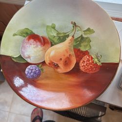 Vintage Hand Painted Fruit Plate 