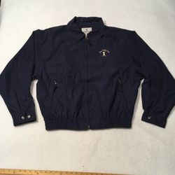 Grand Slam Jacket Mens Large BLUE Zip Windbreaker Golf Pullover GOLF GAME
