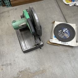 Hitachi 14-in Steel Base Chop Saw With Spare Blades   