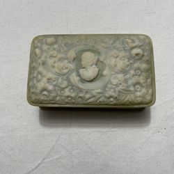 Vintage Genuine  lncolay  Stone Jewelry Box