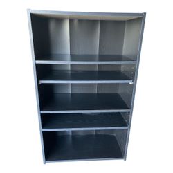 Black 5-Shelf Bookcase / Adjustable Storage Shelf – 40.5” Tall