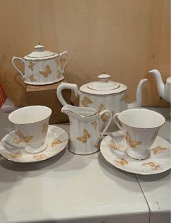 New vintage grace teaware butterfly teapot set