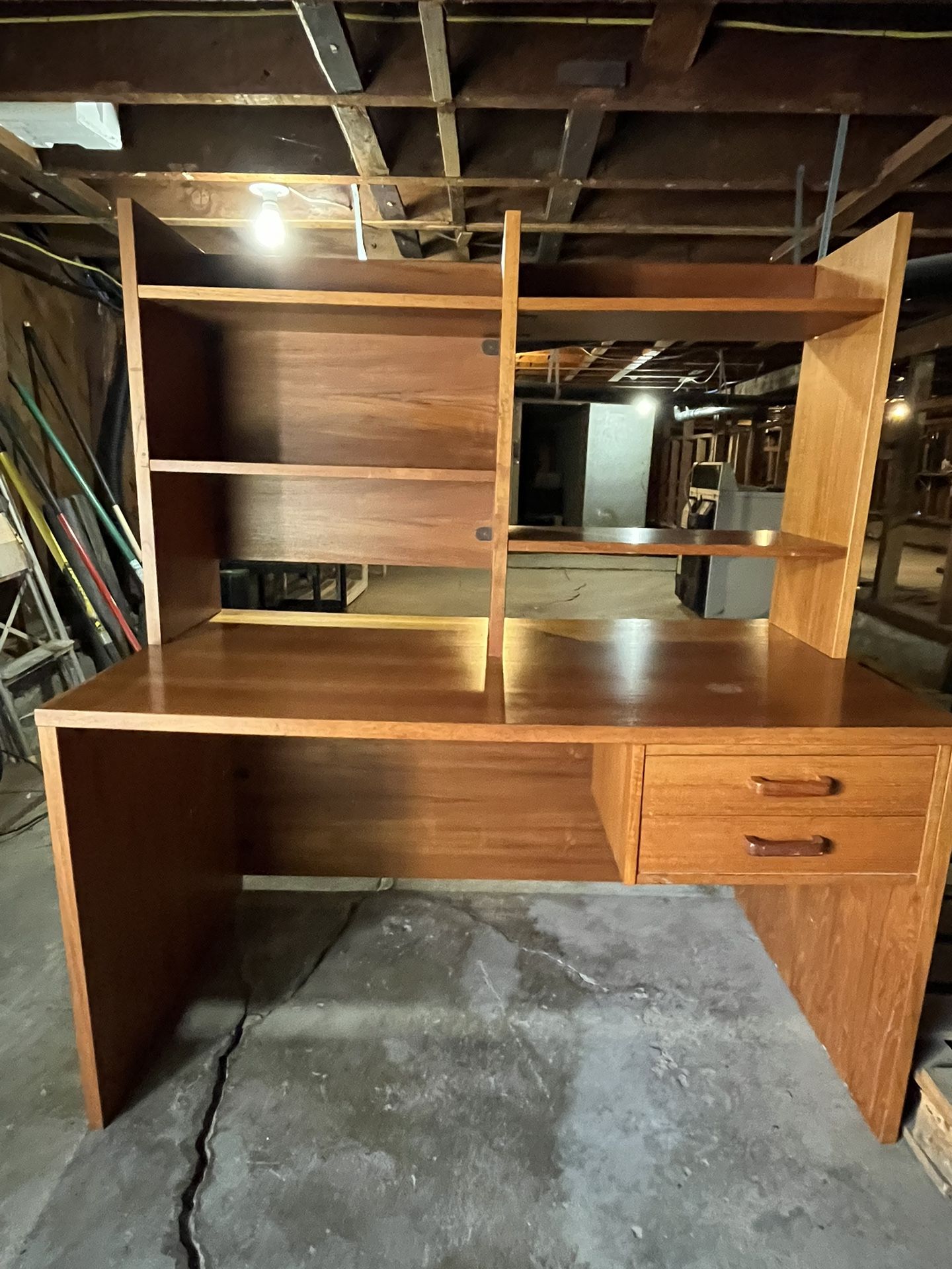 Teakwood Desk With Removable Bookcase