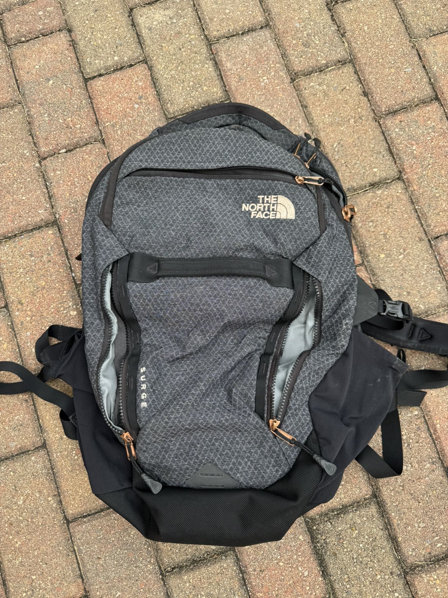 North Face Surge Black Backpack