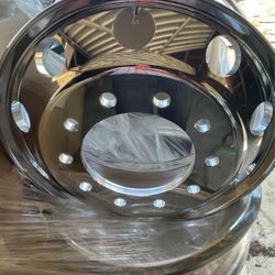 22.5 Semi Truck Rims New Polished Mirror Finish
