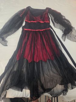 Black/Red Mesh dress costume vampire