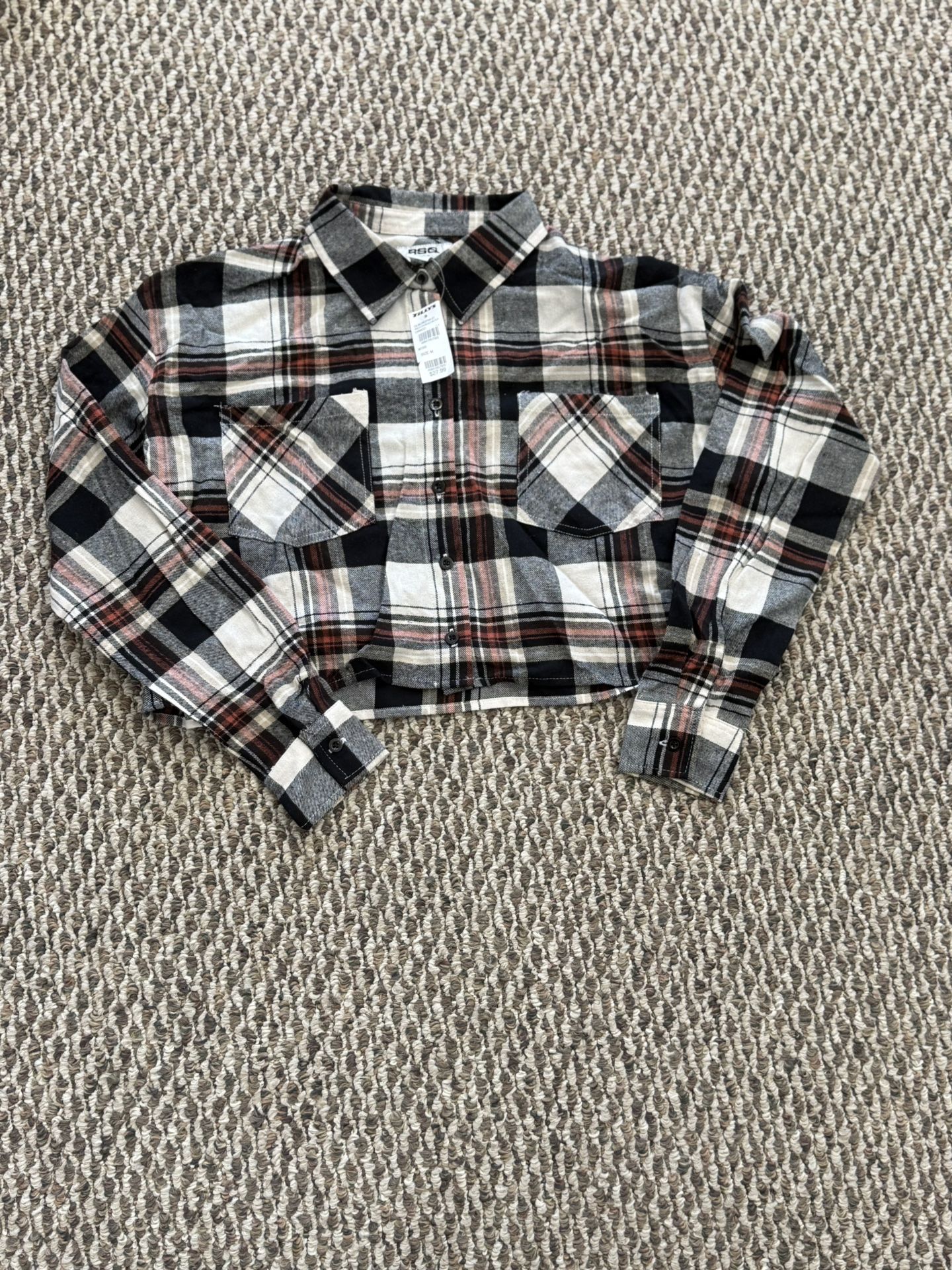 Flannel Crop Top Women’s Medium From Tilly’s