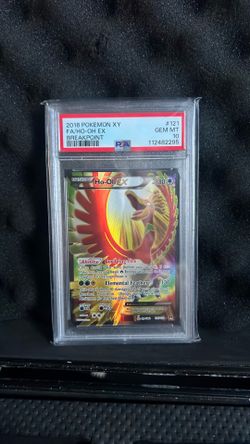 2016 POKEMON XY BREAKPOINT #121 FULL ART/HO-OH EX PSA 10
