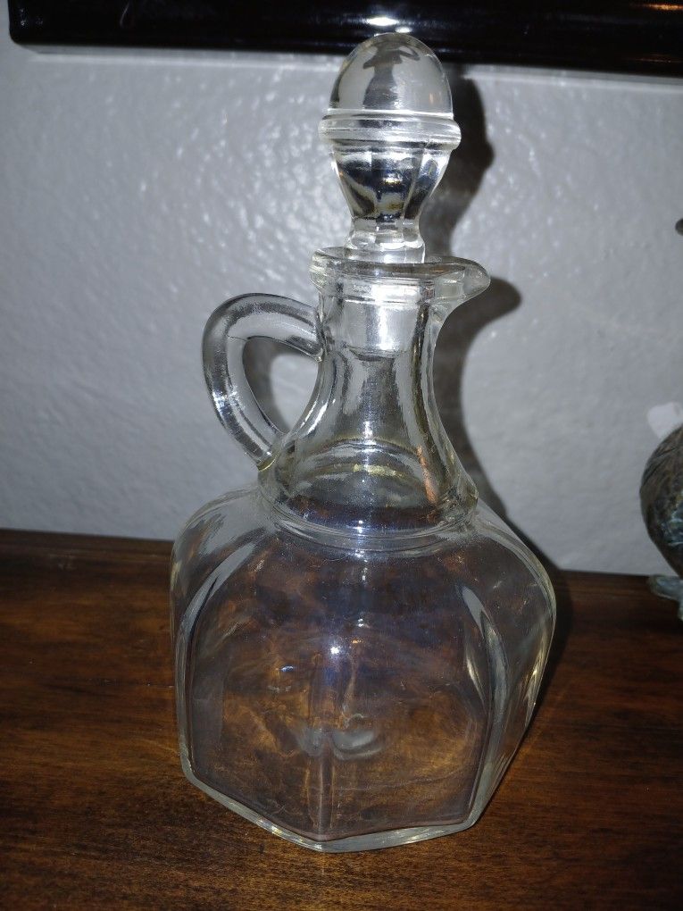 Antique Hazel Atlas Cruet With Stopper