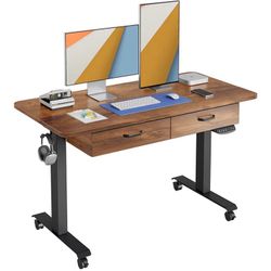 Desktop with 2 Wooden Drawers, 48x24 Inches Desktop Only 