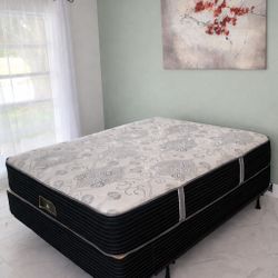 New Queen Mattress And Box Spring 2pc Bed Frame Is Not Included 
