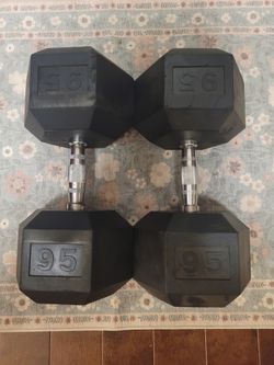 Urethane Hexagon Dumbbells-95lbs Cash Only 