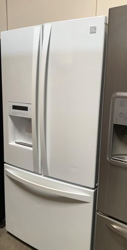 Kenmore 3 Door  Counter Depth White Refrigerator With Water and Ice Maker
