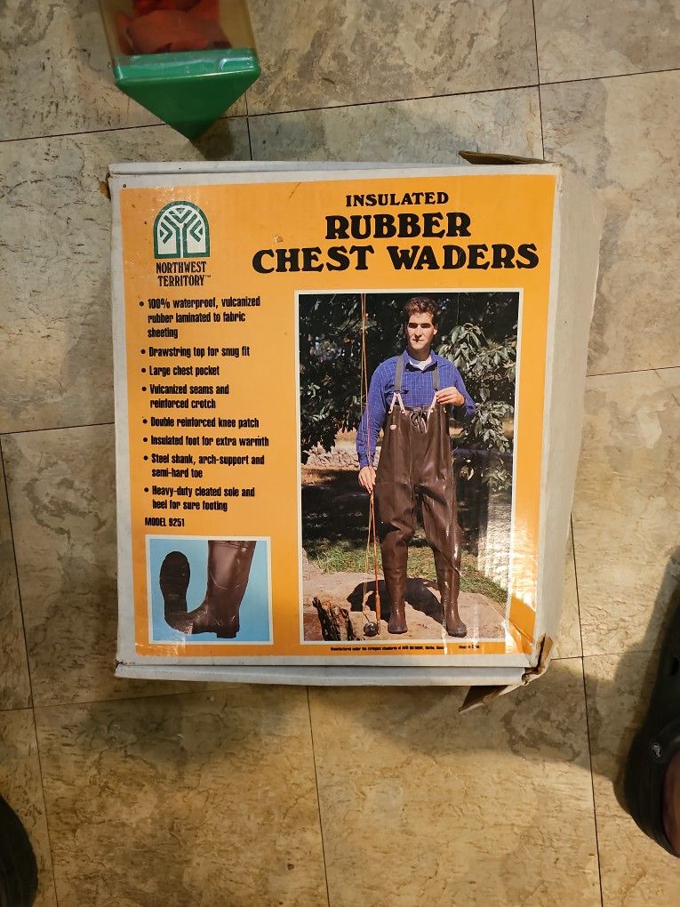 Vintage fishing chest waders size 10