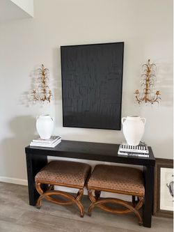 Large framed textured art