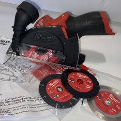 Milwaukee M12 FUEL 12V 3 in. Lithium-Ion Brushless Cordless Cut Off Saw with 3 in. Cut Off Wheels(Tool-Only) 