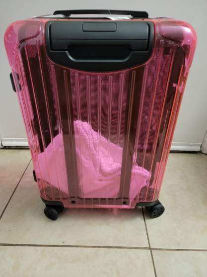 Rimowa Essential Cabin 22 Inch Neon pink Limited Edition Carry On Luggage Clear
