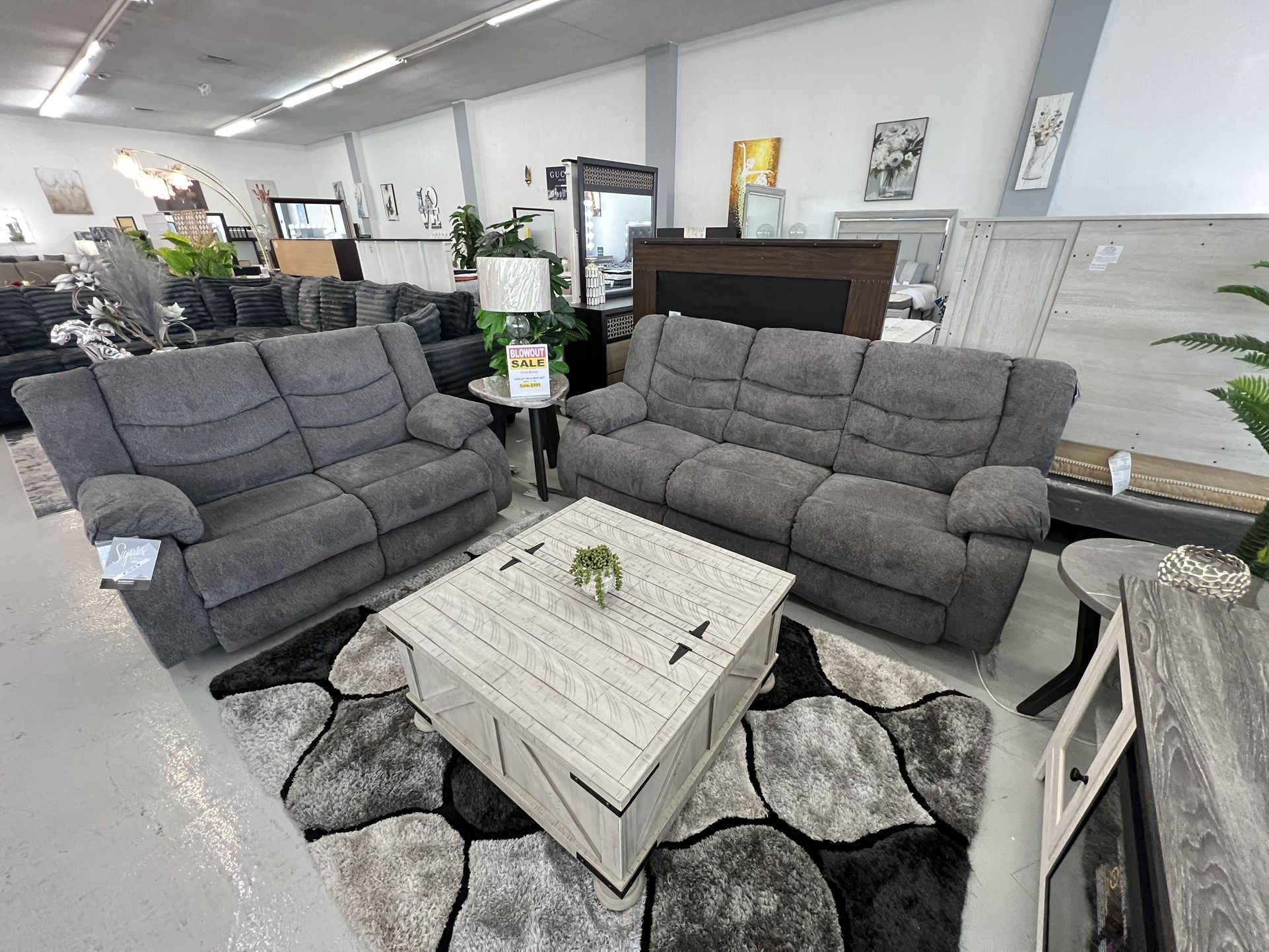 Reclining Set Sofa And Loveseat