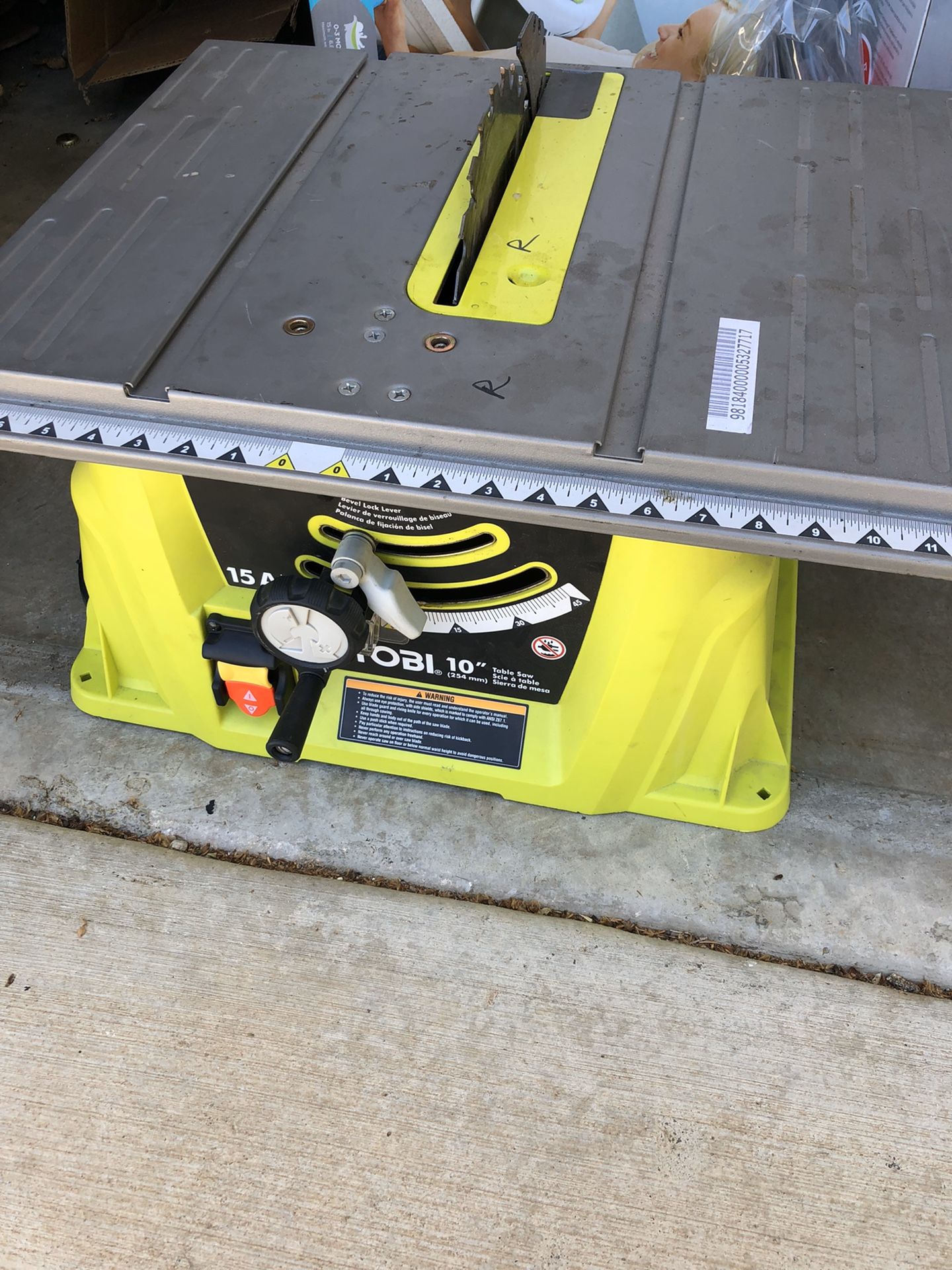 Ryobi table saw