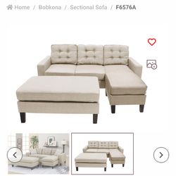 $299 sectional with ottoman
