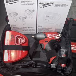 Milwaukee M-12 Fuel 3/8 Impact Wrench- 2454-20/ M-12 Charger/ (1) 2.0 Battery pack