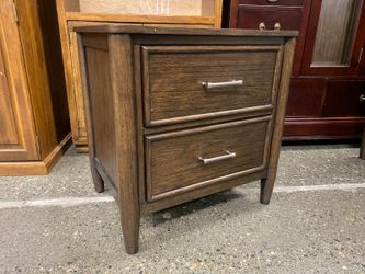 FOREMOST Millbrook Dark Wood MCM Style Nightstand