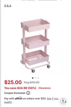 3-tier Rolling cart